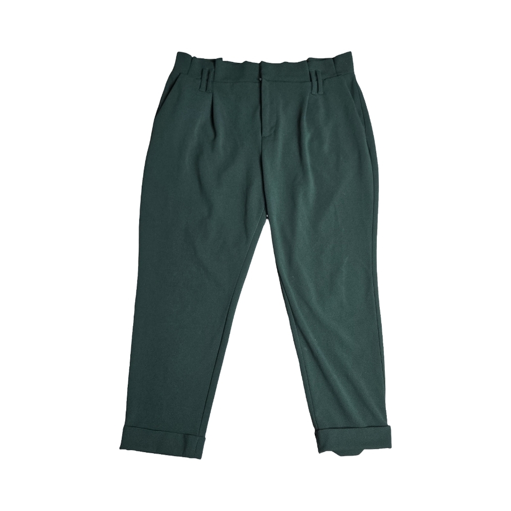 I.N.C International Concepts Women's Green Cuffed Pants Size: 16